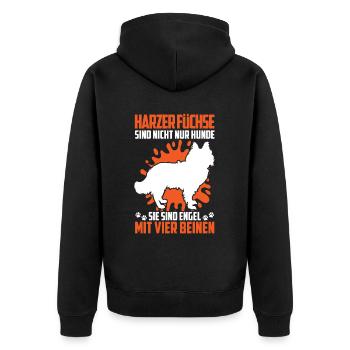 Harz Fox Pas seulement Chien Troupeau Chien Troupeau Renard - Veste à capuche bio Premium Unisexe - noir - Dos - Nico (187cm)