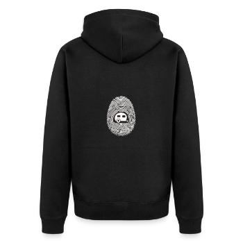 Caravane de camping-car à empreintes digitales - Veste à capuche bio Premium Unisexe - noir - Dos - Nico (187cm)