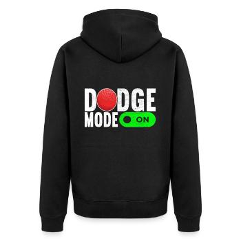 Dodgeball Dodgeball - Unisex Premium Organic Zip Hoodie - black - Back - Nico (187cm)