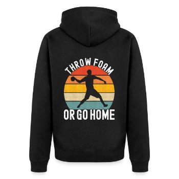 Dodgeball Dodgeball - Unisex Premium Organic Zip Hoodie - black - Back - Nico (187cm)