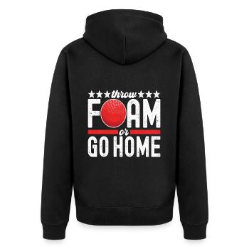 Dodgeball Dodgeball - Unisex Premium Organic Zip Hoodie - black - Back - Nico (187cm)