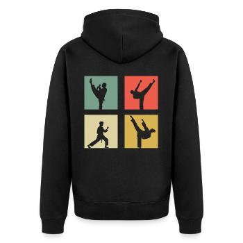Taekwondo - Veste à capuche bio Premium Unisexe - noir - Dos - Nico (187cm)