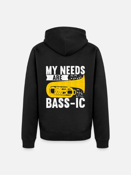 Tuba Tubist - Unisex Premium Bio Zip Hoodie - Schwarz
