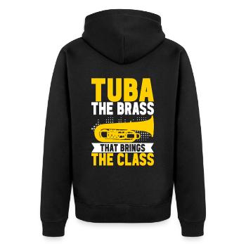 Tuba Tubiste - Veste à capuche bio Premium Unisexe - noir - Dos - Nico (187cm)