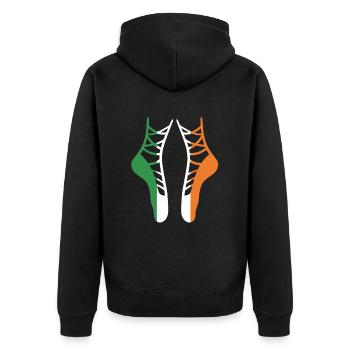 Irish Dance Feis Shamrock Festival - Unisex Premium Organic Zip Hoodie - black - Back - Nico (187cm)