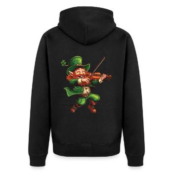 Irish Dance Feis Shamrock Festival - Unisex Premium Organic Zip Hoodie - black - Back - Nico (187cm)