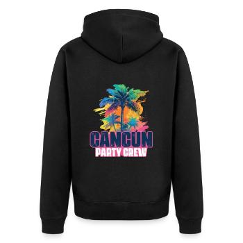 Vacances de l’équipage de fête à Cancun - Veste à capuche bio Premium Unisexe - noir - Dos - Nico (187cm)