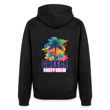 Greece Party Crew Holidays - Unisex Premium Organic Zip Hoodie - black - Back - Nico (187cm)