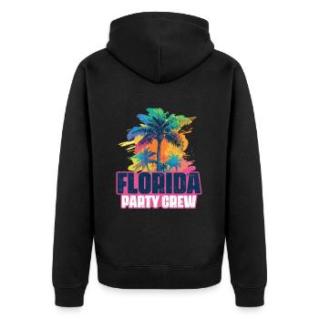Vacances de l’équipage de fête en Floride - Veste à capuche bio Premium Unisexe - noir - Dos - Nico (187cm)