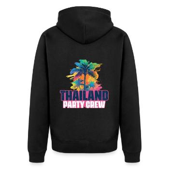 Vacances de l’équipage de fête en Thaïlande - Veste à capuche bio Premium Unisexe - noir - Dos - Nico (187cm)