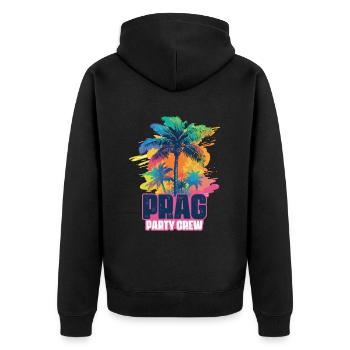 Vacances de l’équipage de la fête à Prague - Veste à capuche bio Premium Unisexe - noir - Dos - Nico (187cm)
