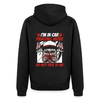 En mode peinture de voiture Ne me parlez pas Véhicule Voiture - Veste à capuche bio Premium Unisexe - noir - Dos - Nico (187cm)
