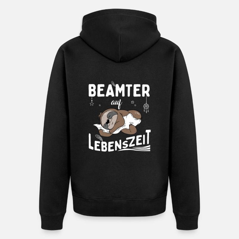 Beamter auf Lebenszeit - Unisex Premium Bio Zip Hoodie - Schwarz