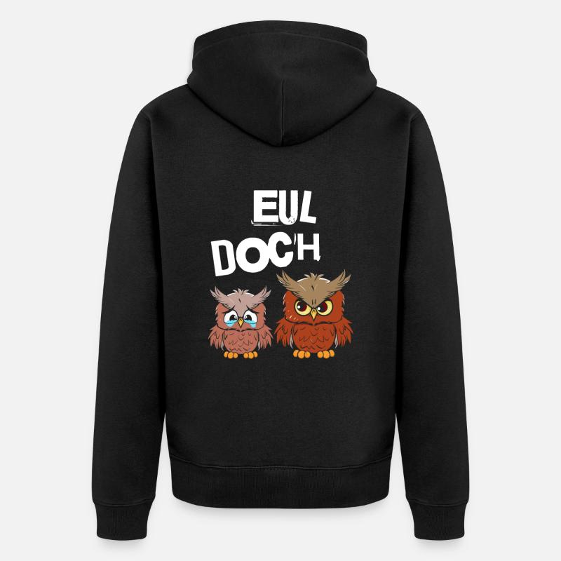 Hibou Oui - Veste à capuche bio Premium Unisexe - noir