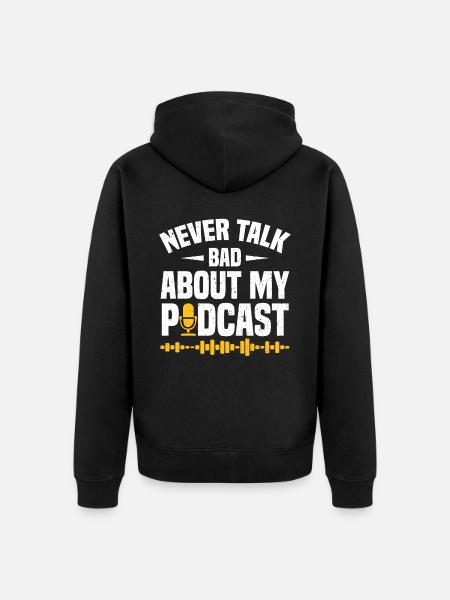 Podcaster Podcast - Unisex Premium Organic Zip Hoodie - black