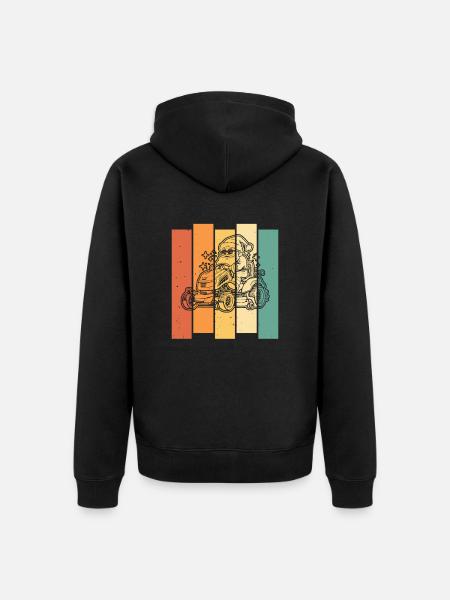 Hobby gardener garden - Unisex Premium Organic Zip Hoodie - black