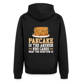 Pancake Lover Kids Pancake Is The - Unisex Premium Organic Zip Hoodie - black - Back - Nico (187cm)