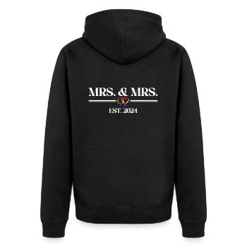 Gay Pride Lesbian Wedding 2024 Gay Marriage - Unisex Premium Organic Zip Hoodie - black - Back - Nico (187cm)