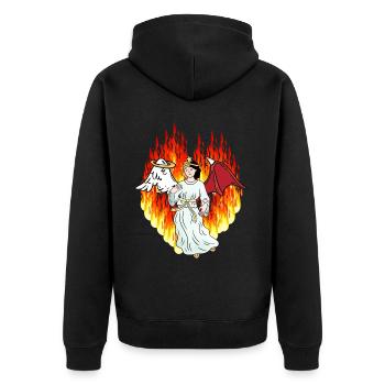 Enfer ardent au-delà de l’ange Satan horreur diable - Veste à capuche bio Premium Unisexe - noir - Dos - Nico (187cm)