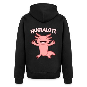Câlins Axolotl Câlin Câlin Axolotls - Veste à capuche bio Premium Unisexe - noir - Dos - Nico (187cm)