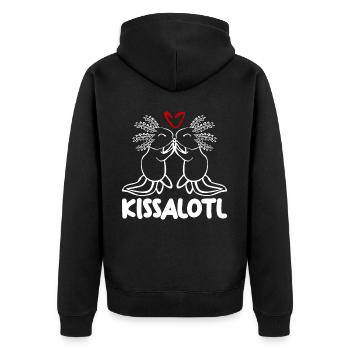 Embrasser Axolotl Embrasser Axolotls - Veste à capuche bio Premium Unisexe - noir - Dos - Nico (187cm)
