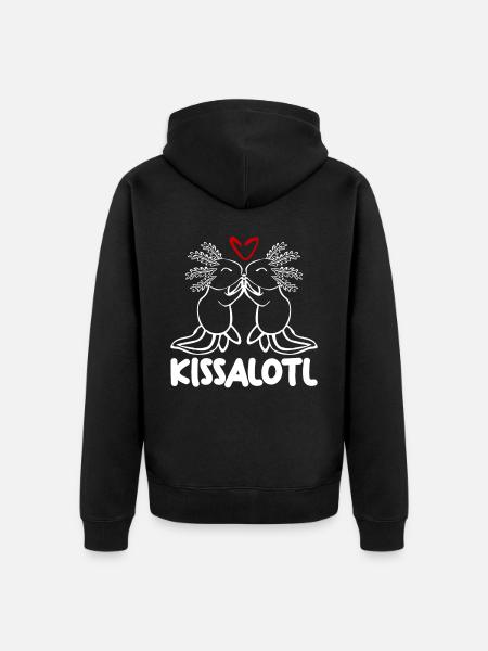 Embrasser Axolotl Embrasser Axolotls - Veste à capuche bio Premium Unisexe - noir