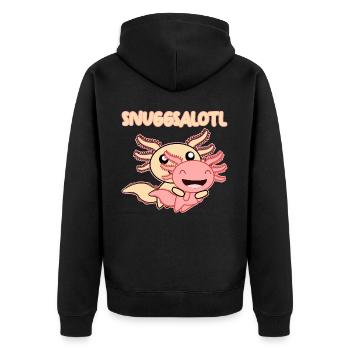 Snuggle Axolotl Câlin Axolotls - Veste à capuche bio Premium Unisexe - noir - Dos - Nico (187cm)
