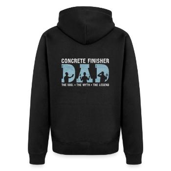 Finisseur de béton Papa L’idole Le mythe Le maçon - Veste à capuche bio Premium Unisexe - noir - Dos - Nico (187cm)