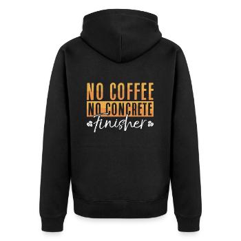 Finisseur de béton Pas de café Pas de Mason Amateur de café - Veste à capuche bio Premium Unisexe - noir - Dos - Nico (187cm)