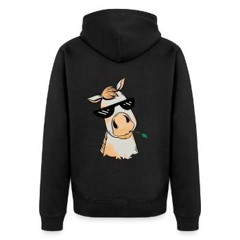 Cheval Chevaux Chill Lunettes de soleil Meme Gaul - Veste à capuche bio Premium Unisexe - noir - Dos - Nico (187cm)