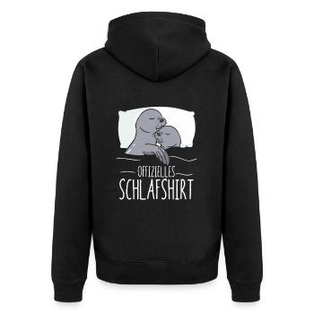 Offizelles Chemise De Nuit Seal Seal Walrus - Veste à capuche bio Premium Unisexe - noir - Dos - Nico (187cm)