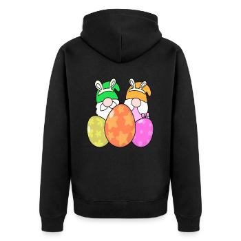 Oeufs de Pâques Pâques - Veste à capuche bio Premium Unisexe - noir - Dos - Nico (187cm)