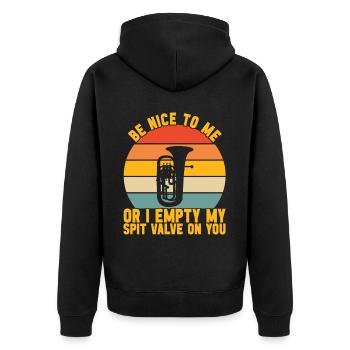 Euphonium Euphonium Player - Unisex Premium Organic Zip Hoodie - black - Back - Nico (187cm)