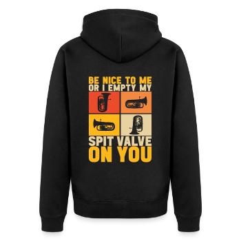 Euphonium Euphonium Player - Unisex Premium Organic Zip Hoodie - black - Back - Nico (187cm)