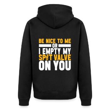 Euphonium Euphonium Player - Unisex Premium Organic Zip Hoodie - black - Back - Nico (187cm)