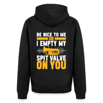 Euphonium Euphonium Player - Unisex Premium Organic Zip Hoodie - black - Back - Nico (187cm)