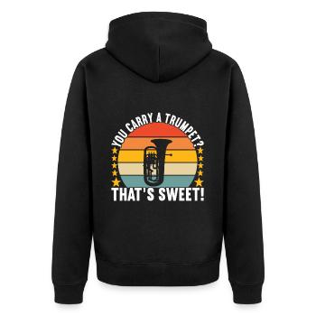 Euphonium Euphonium Player - Unisex Premium Organic Zip Hoodie - black - Back - Nico (187cm)