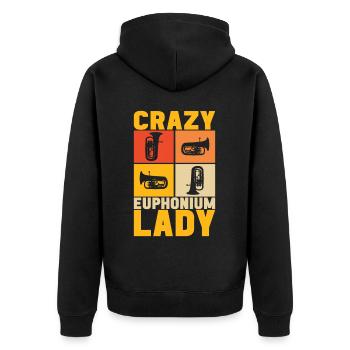 Euphonium Euphonium Player - Unisex Premium Organic Zip Hoodie - black - Back - Nico (187cm)