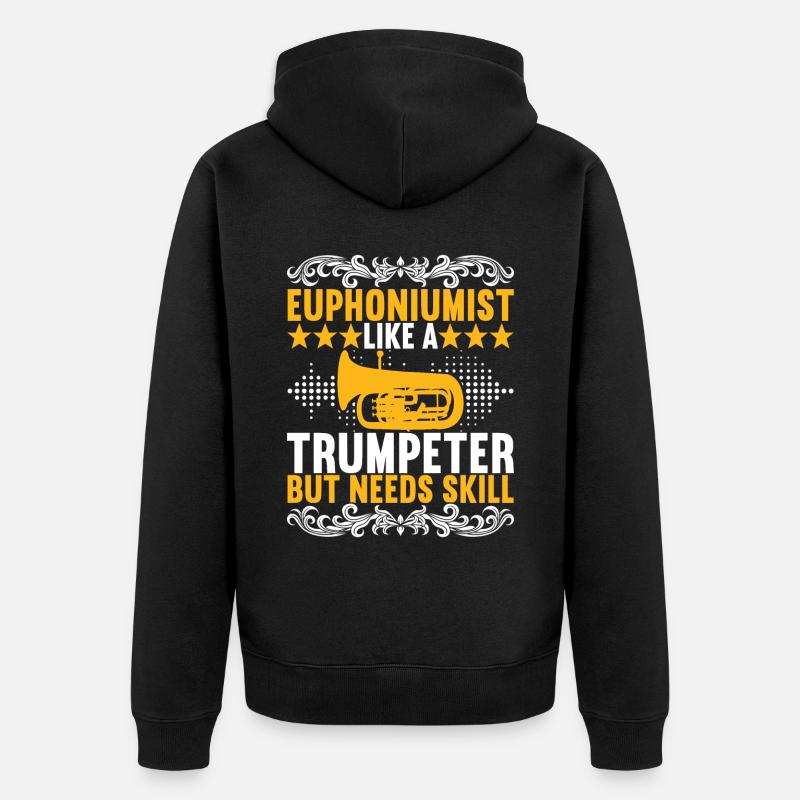 Euphonium Euphoniumspieler - Unisex Premium Bio Zip Hoodie - Schwarz