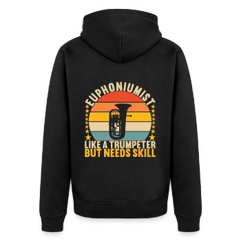 Euphonium Euphonium Player - Unisex Premium Organic Zip Hoodie - black - Back - Nico (187cm)