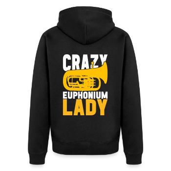 Euphonium Euphoniumspieler - Unisex Premium Bio Zip Hoodie - Schwarz - Hinten - Nico (187cm)