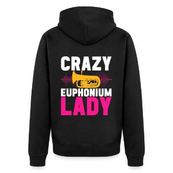 Euphonium Euphonium Player - Unisex Premium Organic Zip Hoodie - black - Back - Nico (187cm)