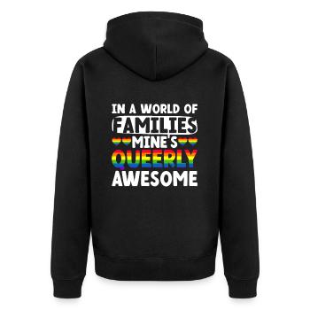 Gay Pride Parents queer Mariage gay - Veste à capuche bio Premium Unisexe - noir - Dos - Nico (187cm)
