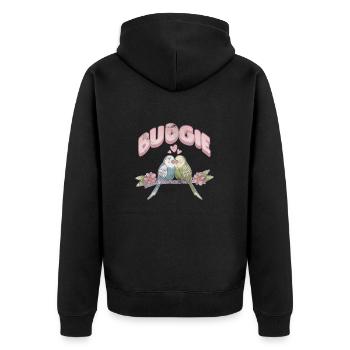 Perruche ondulée - Veste à capuche bio Premium Unisexe - noir - Dos - Nico (187cm)