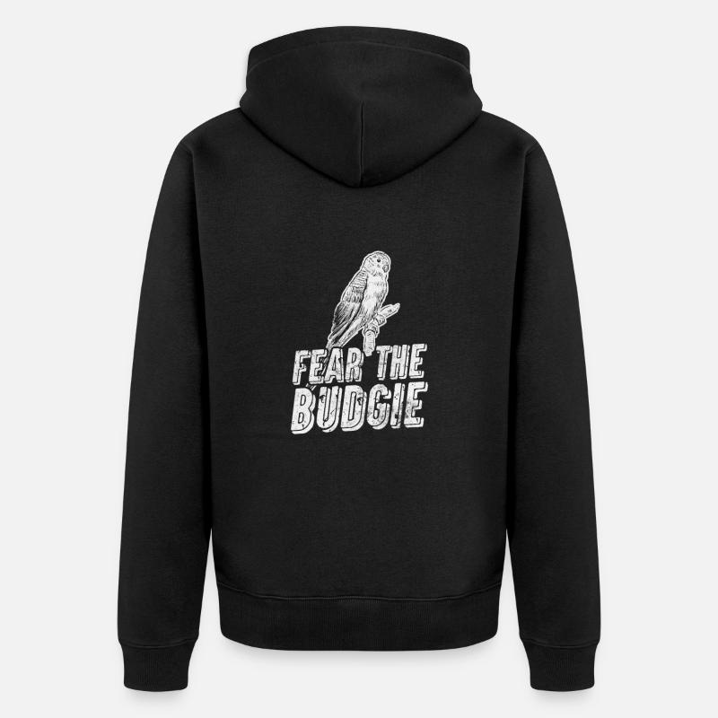 Perruche ondulée - Veste à capuche bio Premium Unisexe - noir