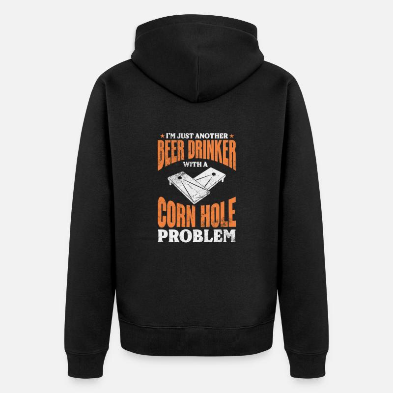 Cornhole - Unisex Premium Bio Zip Hoodie - Schwarz