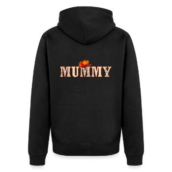 Mom Cowboy Birthday Western Family Matching - Unisex Premium Organic Zip Hoodie - black - Back - Nico (187cm)