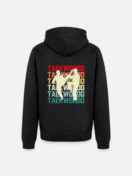 Taekwondo - Unisex Premium Organic Zip Hoodie - black