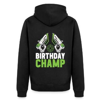 Laser Tag Anniversaire Laser Tag Joueur - Veste à capuche bio Premium Unisexe - noir - Dos - Nico (187cm)