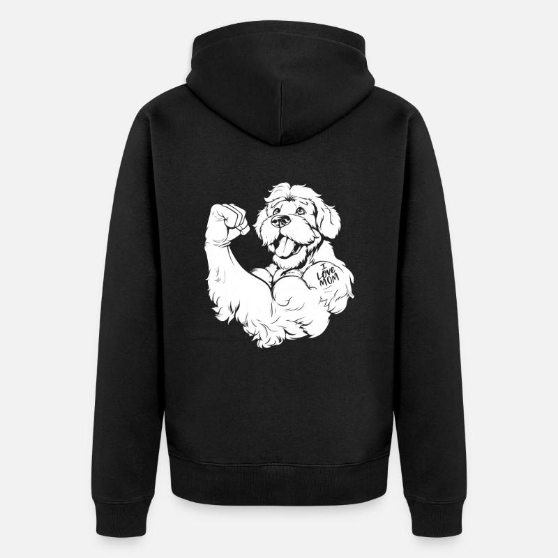 Golden Doodle J’aime Maman - Veste à capuche bio Premium Unisexe - noir